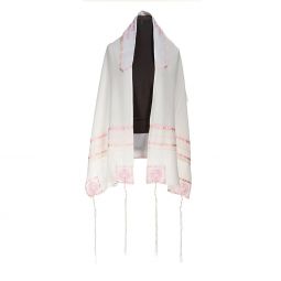 Designer Women's Tallit  Prayer Shawl Opaque Poly Four Mothers Made in Israel By Galilee Silks